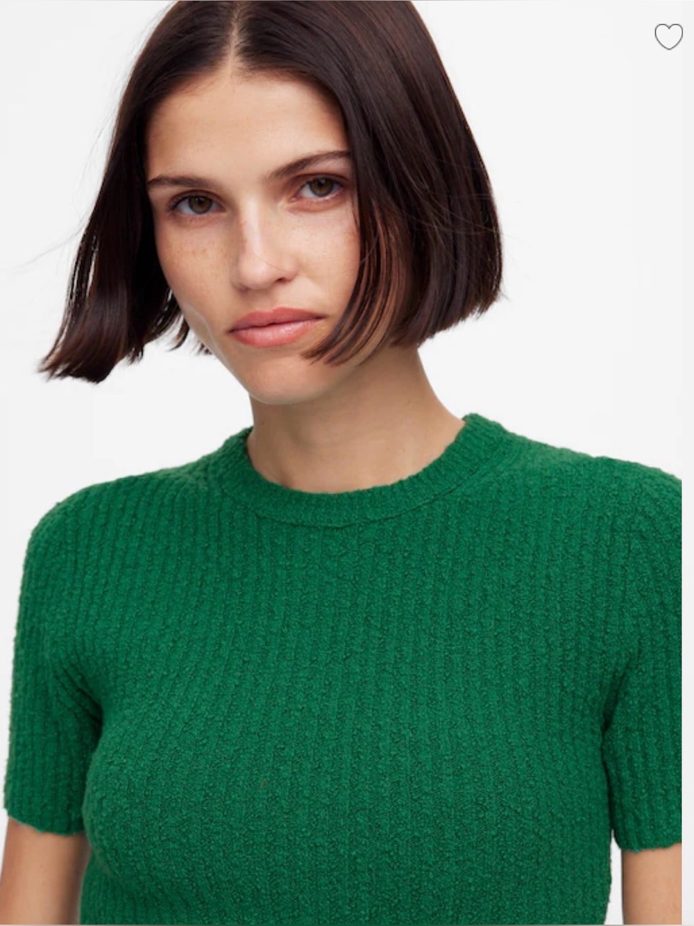 Madewell Bouclé Knit Textured Short Sleeve Crew Neck Sweater
